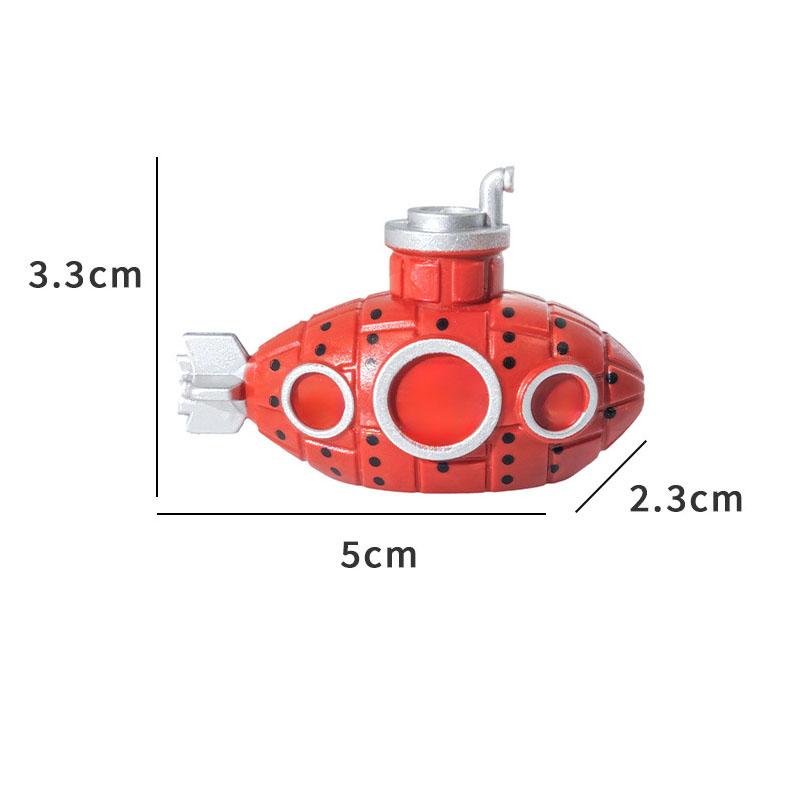 

Artificial Aquarium Decoration Shelter Ornament Submarine Decor Resin Landscaping House for Fish Accessories for Aquarium Stuff 5cmx2.3cmx3.3cm червоний