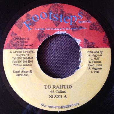 7inch Record SIZZLA / TURBULENCE - To Rahtid / Just Like That NONE Footsteps Recor Jamaica Reggae, Ska & Dub Used