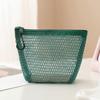 Square Transparent Storage Bag Breathable Mini Zipper Coin Purse Cosmetic Bag  Office Organization