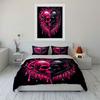 "Skull Heart Art Decor Set" Soft Skin-Friendly Bedding Set Includes 1 Duvet Cover And 2 Pillowcase Gift