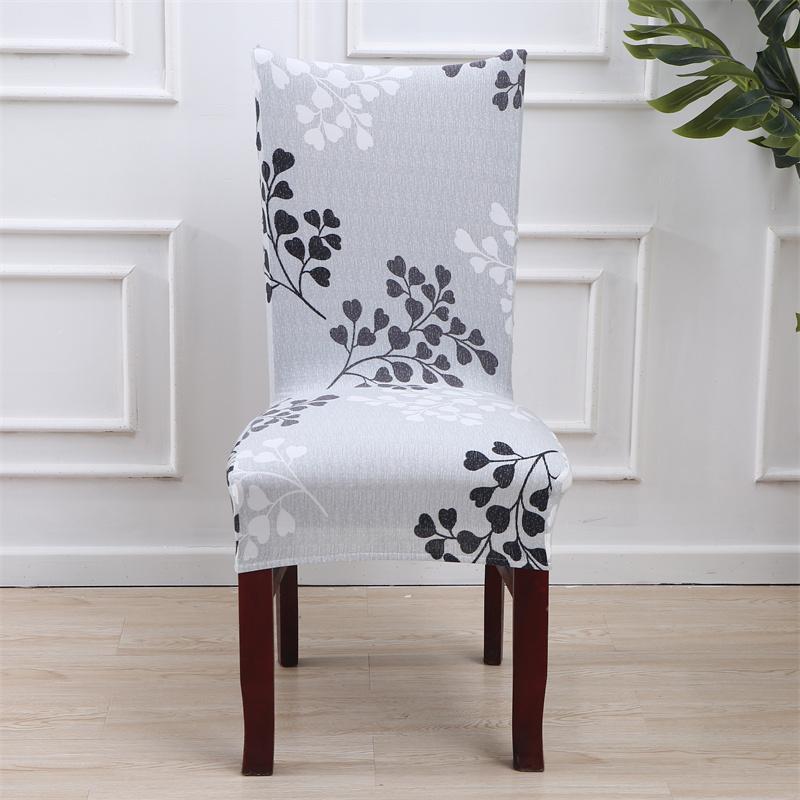 1Pc Elastic Dining Chair Cover Geometric Slipcovers Chair Case Stretch Seat Cover For Wedding El Banquet Living Room