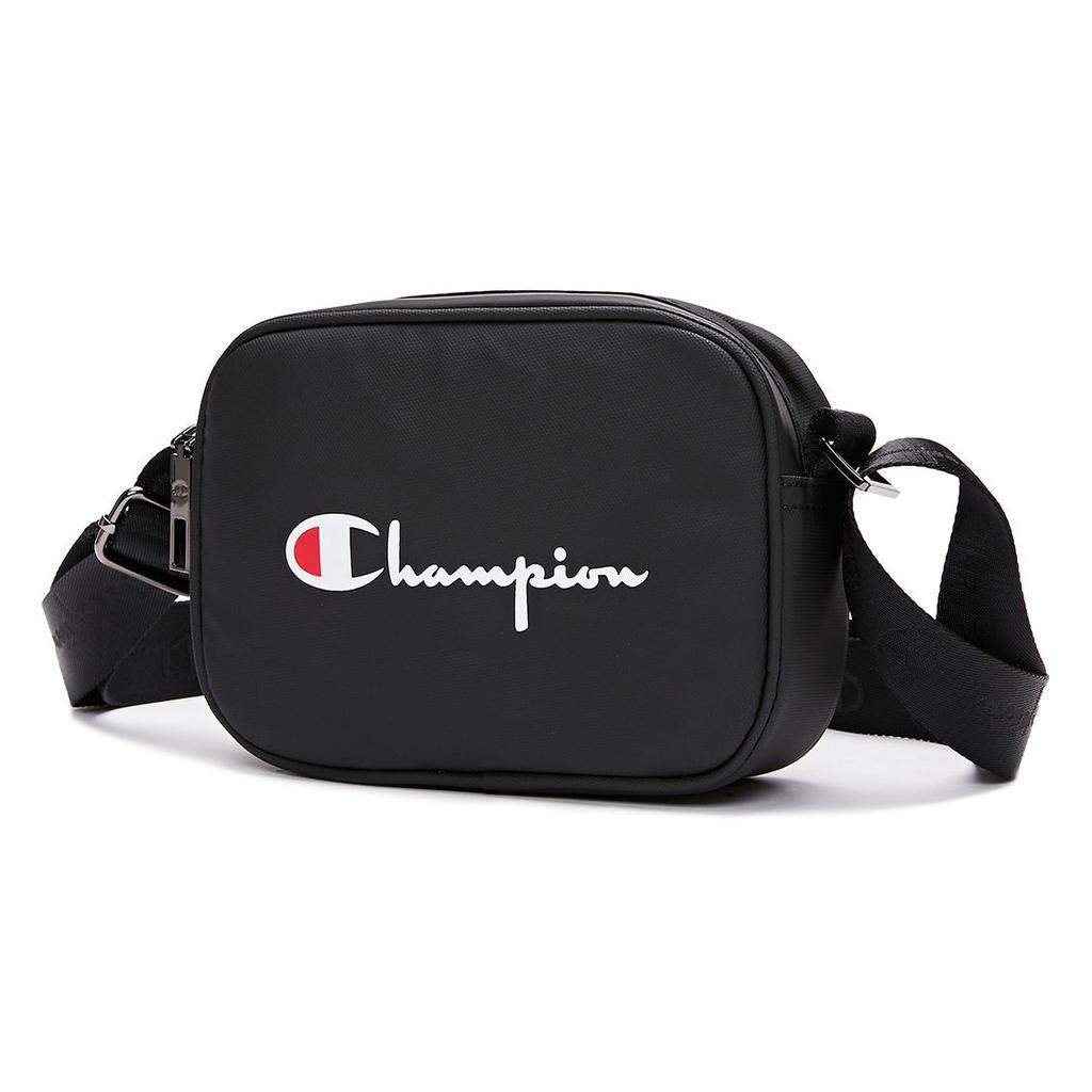 Champion Script Logo Fashion Trend Casual Sports Zipper Versatile Crossbody Bag Medium Unisex bags Black U3AACPU10