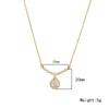 Elegant French Fairy Zircon Pendant Necklace: Micro-Paved Diamond Water Drop Design for Women, Simple Yet Exquisite Collarbone Chain