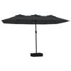 VidaXL Parasol de Jardin à Double Tête avec LED, Pare-soleil de Patio, Abri de Soleil, Parasol de Plage Terrasse Extérieur, 362959