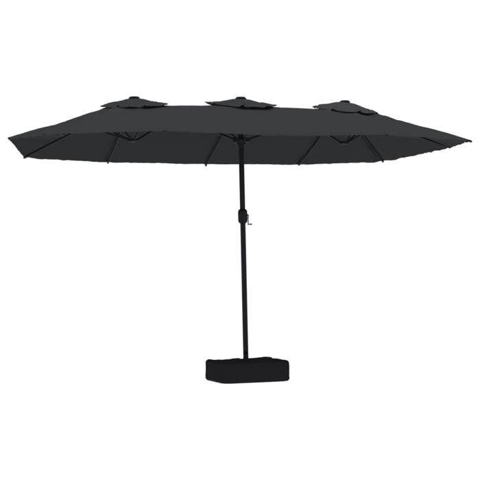 VidaXL Parasol de Jardin à Double Tête avec LED, Pare-soleil de Patio, Abri de Soleil, Parasol de Plage Terrasse Extérieur, 362959