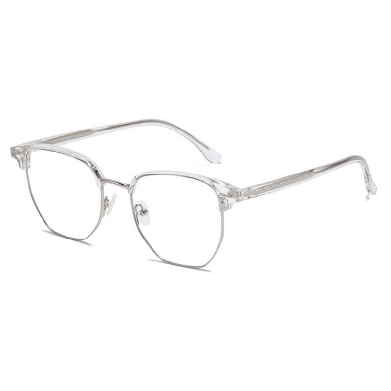Fashionable Semi-Rimless Eyeglasses Frames With Temples Short-Sight Eyewear Diopter 0 -0.5 -0.75 -1.0 To -6.0