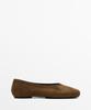 Massimo Dutti Split Suede Ballerina Shoes