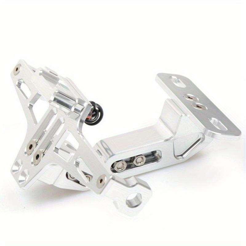 Suporte universal de montagem de placa traseira de motocicleta em alumínio CNC com luz LED