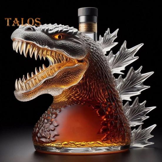 Skleněný dekantér na whisky, unikátní design, ručně vyrobený skleněný dávkovač alkoholu na bourbon, elegantní domácí barová dekorace, dárek pro milovníky whisky