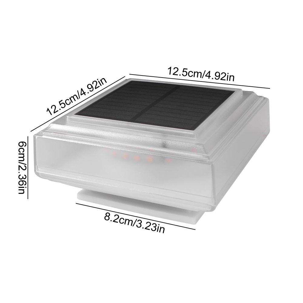 Waterproof Solar Post Light White / Warm Light Fence Deck Column Lamp Landscape Lighting