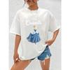 Women'S Officially Licensed Cinderella Graphic T-Shirt - Plus-Size Short Sleeve Round Neck Casual Tee with Princess