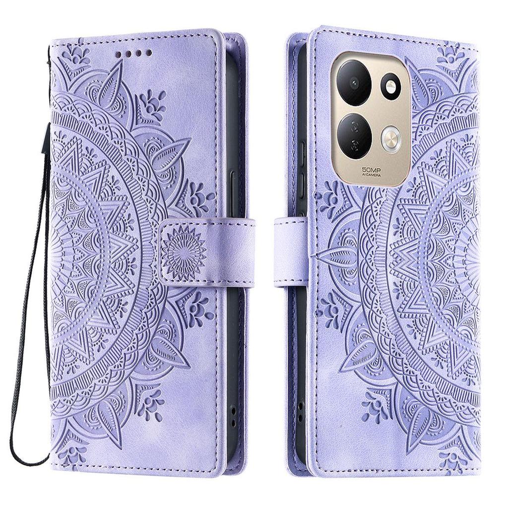 Per Xiaomi Redmi 17 5G, Custodia a Portafoglio Flip in Pelle PU Embossed Mandala
