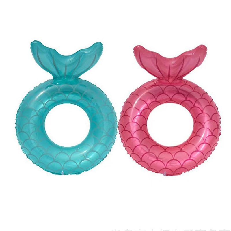 Mermaid Tail Swim Ring Thickened Children's Lifebuoy Adult Water Toy Backrest Mermaid Swim Ring Pvc 0.25 Thickness