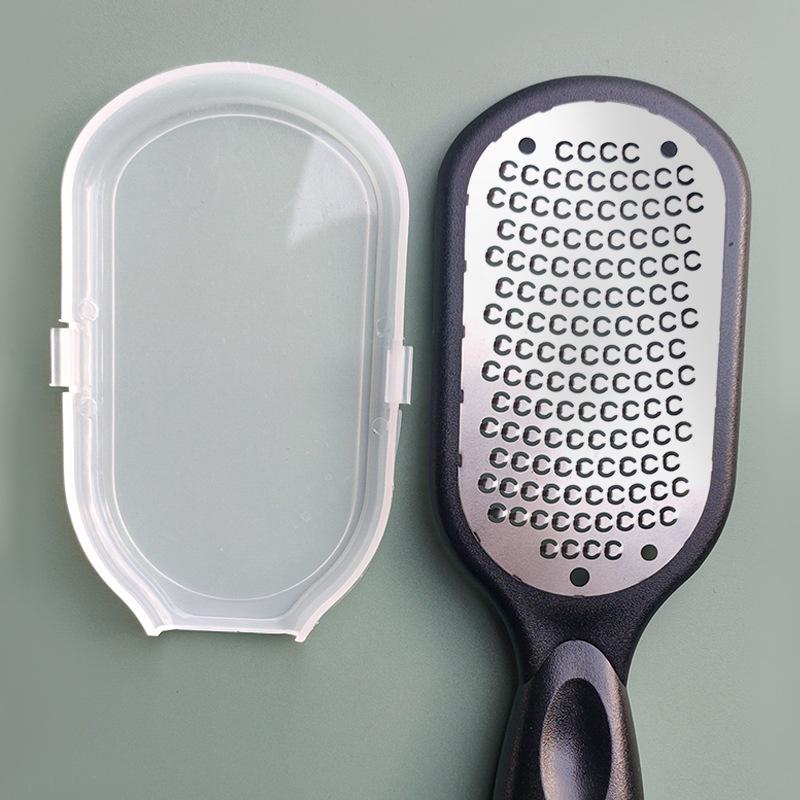 Stainless Steel Foot File & Pumice Stone: Callus Remover, Dead Skin File, Cuticle Scraper, Anti-Splash Foot Rasp.