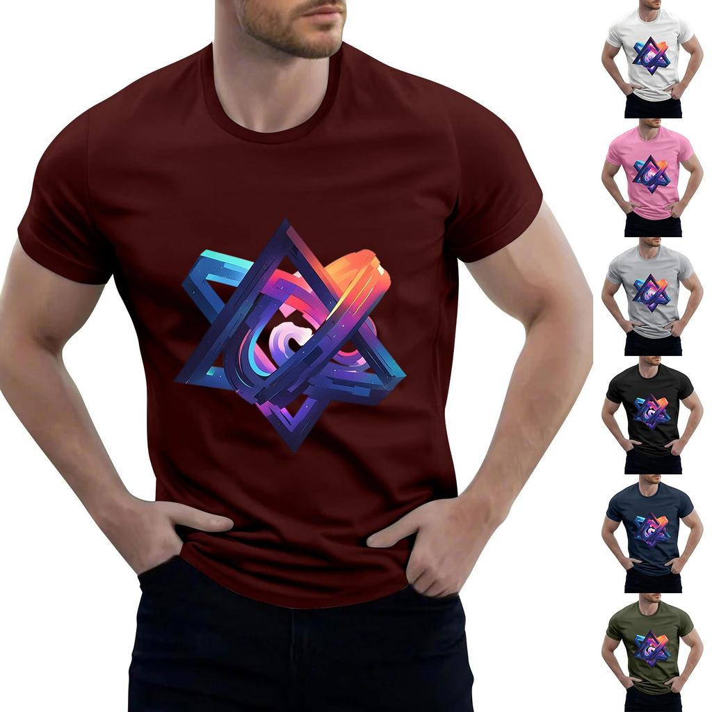 Men's Stand Collar Short Sleeve Shirt Loose Leisure Holiday Shirt Man