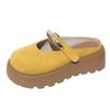 European Station Sponge Cake Bottom Slippers 2025 Spring and Summer New Thick-bottomed Versatile Outer Wear Heightening Non-slip Casual Bag Head Drag