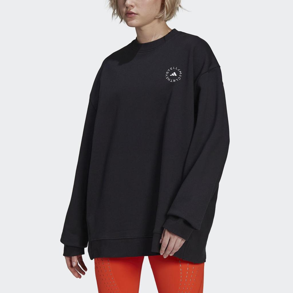 adidas Felpa Pullover Girocollo Donna Top Nero HD9133
