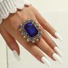 European Retro Elegant Rhinestone Adjustable Ring