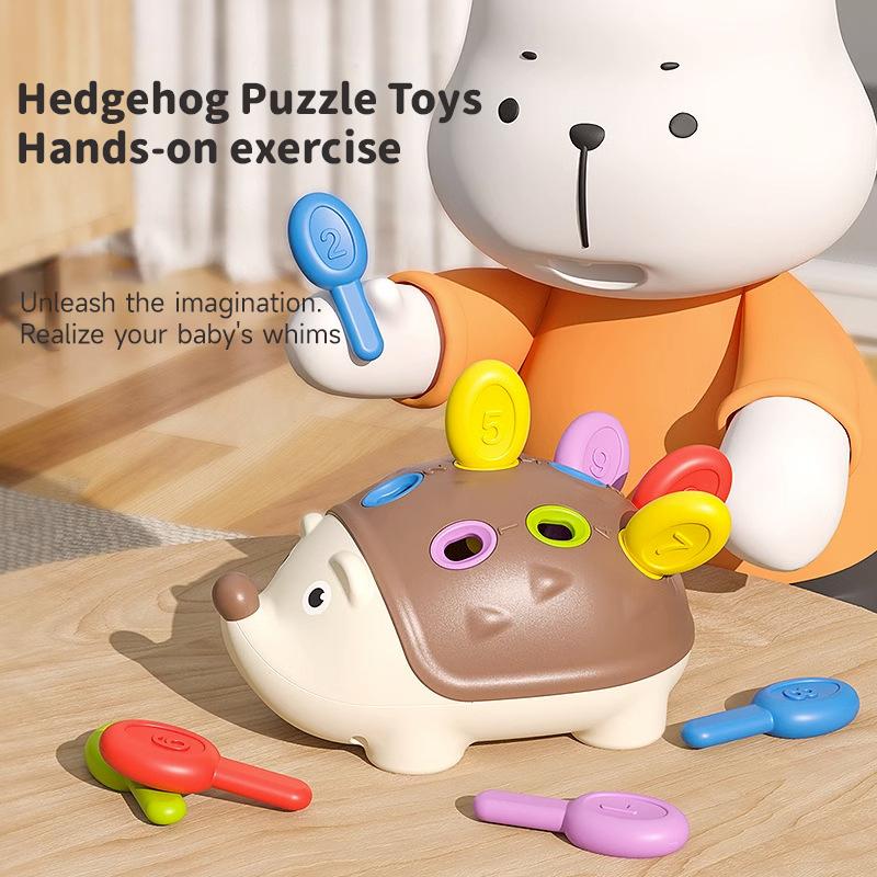 Montessori Fine Motor Hedgehog Toys Early Education Cultivate Children Concentration Toys Portable Journey Puzzle Game Toys Gift