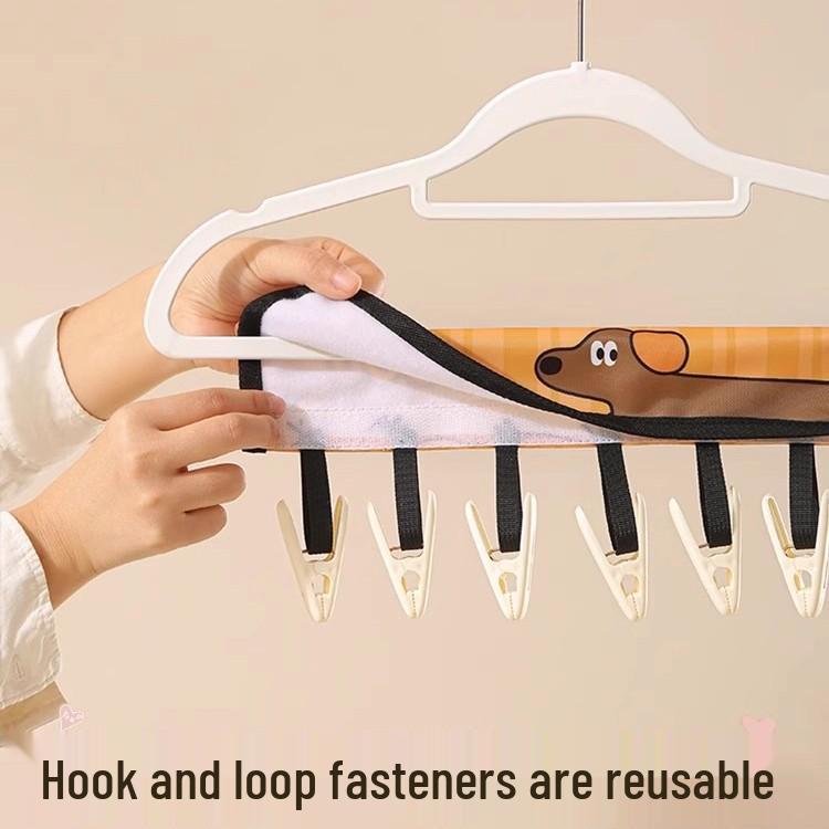 Travel Portable Folding Hanger with Clips for Dorms and Trips