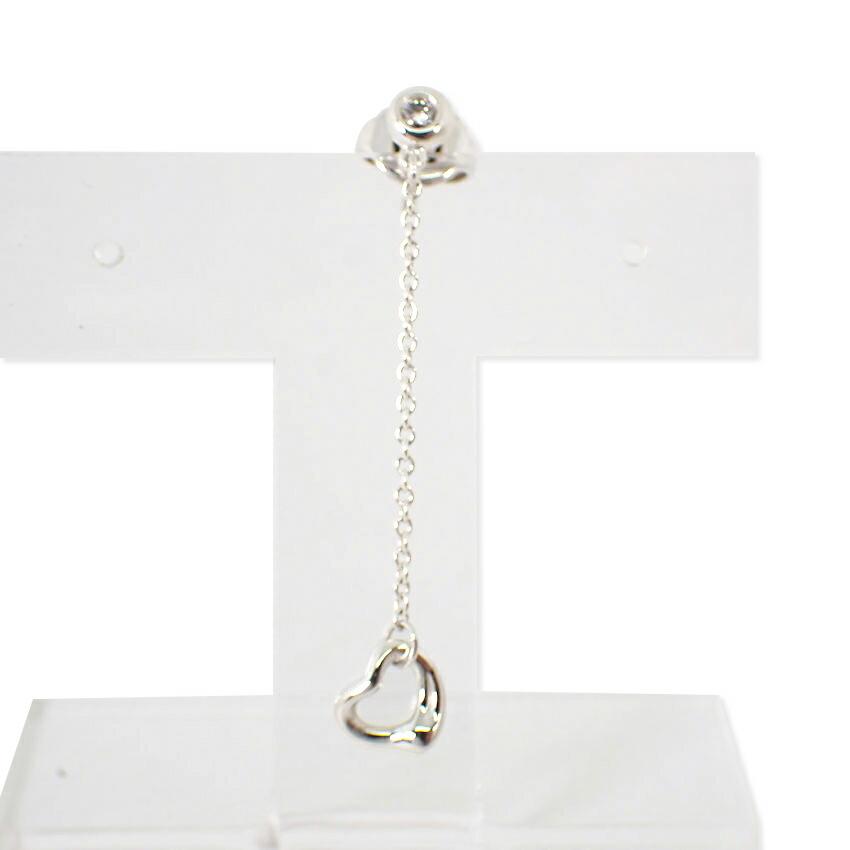[Pre-owned] TIFFANY 925 Open Heart Diamond Earrings (One Side) / j64-9