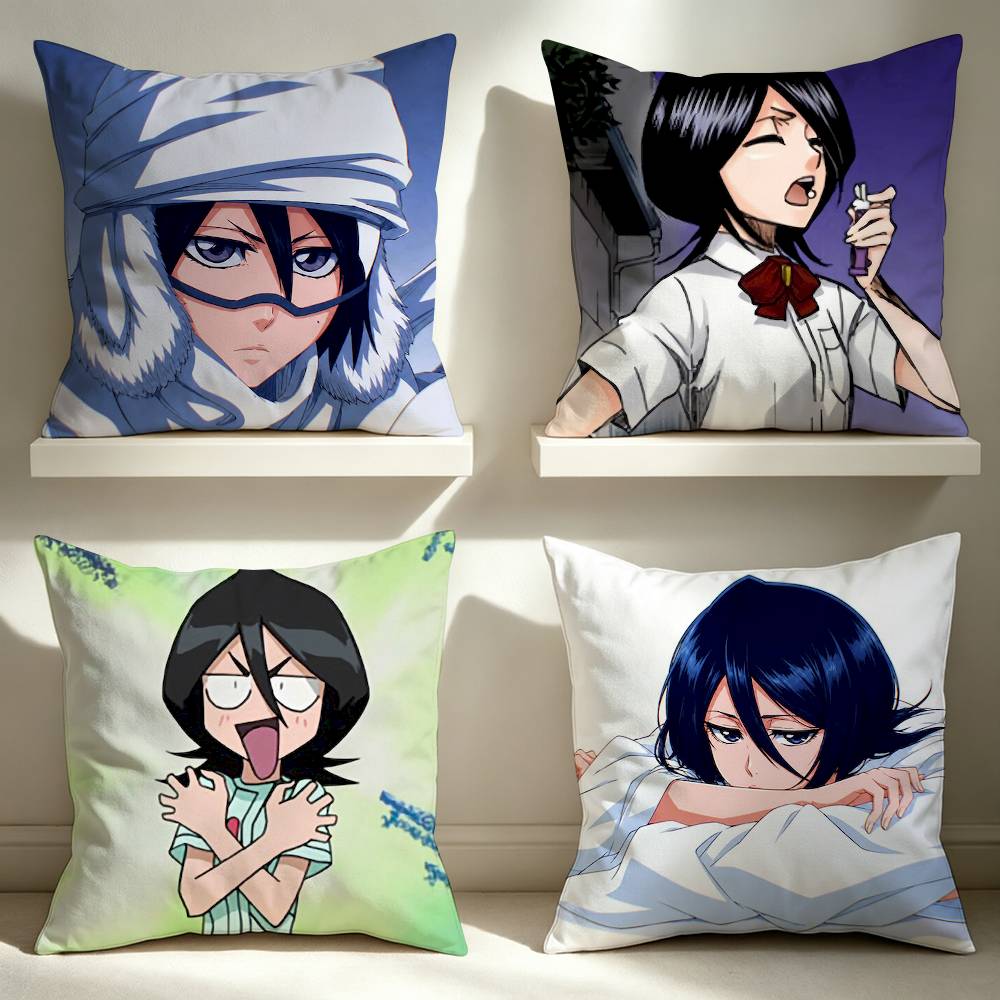 Rukia Kuchiki Bleach Double-Sided Printed Cushion Cover Bedroom Bedside Sofa Pillow Case