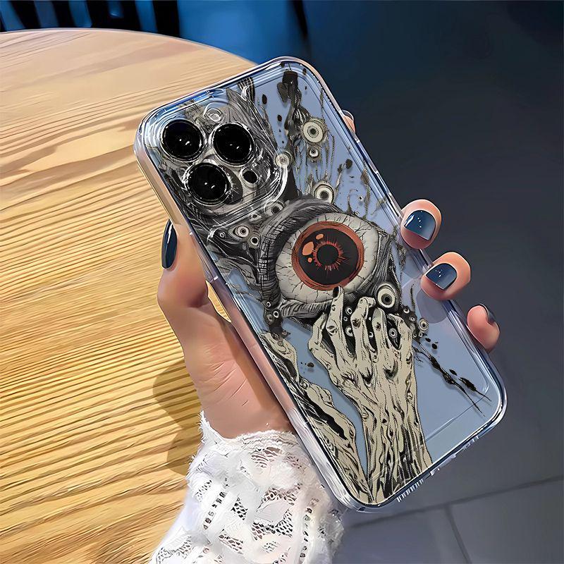 Cthulhu Eyeball Soft Shell Case for Apple 13-17/Pro Max
