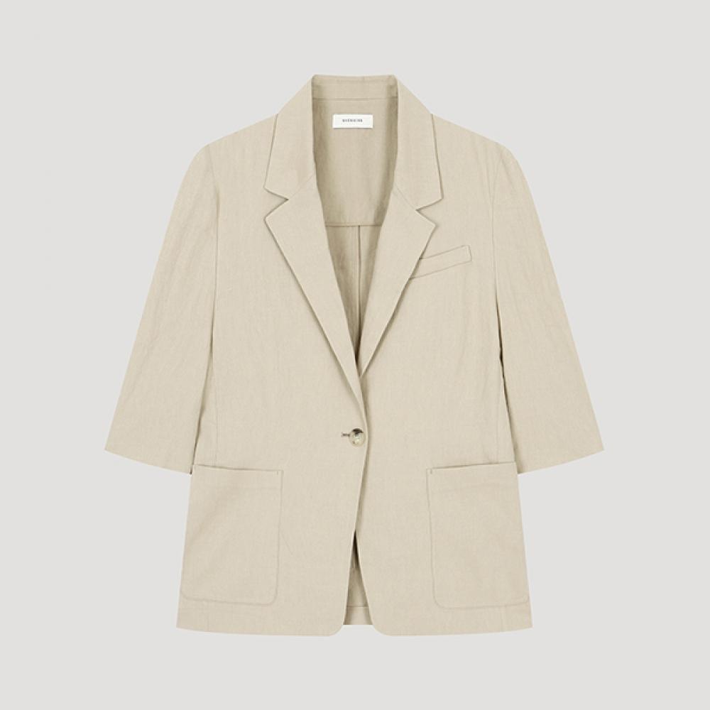 

She S miSS Overfit Льняная одинарная куртка Swwjko22540 Кб khaki beige/55