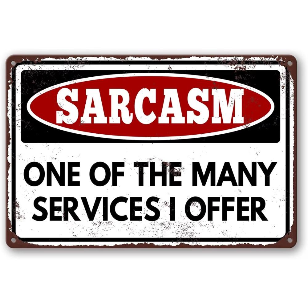 Funny Sarcastic Metal Sign Wall Decor for Man Cave Garage Humorous Sarcasm One of The Many Services Great Gift Idea for Friends