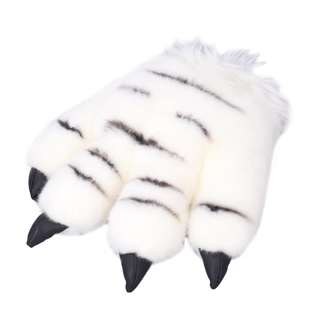 Guanti Zampa di Animale Simulati Carini Guanti Peluche con Artigli Guanti da Costume da Lupo Mannaro