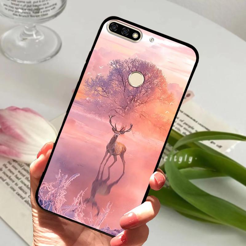 For Huawei Honor 7C Pro Case LND-L29 Silicone Shockproof Soft TPU Phone Cover For Huawei Honor 7C 5.99" Funda Honor7CPro Cartoon