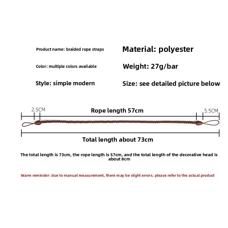Woven Curtain Straps Simple Twist Curtain Straps Binding Ropes