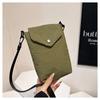 Literary small fresh and light nylon cloth messenger mobile phone bag women's casual versatile mini cute small square bag