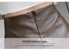 Women's High-Waist Leather Shorts - Slimming A-Line, Wide-Leg, Korean Style for Autumn/Winter 2023