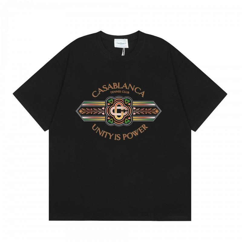Men Women Streetwear Short Sleeve T-Shirt With Geometric Letter Print Loose Fit Cotton Tee Casual