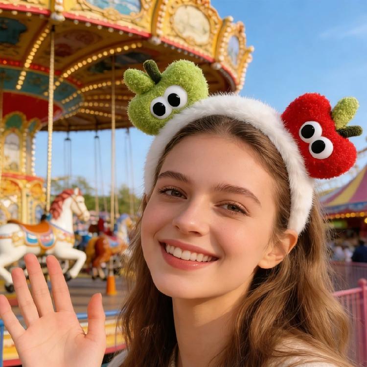 Fashionable Fruit Headwear Lightweight Plush Fabric Hair Band Props For Outdoor Activity And Daily Styling Tool
