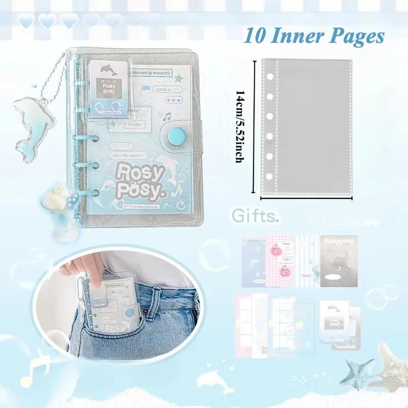 Cute Strawberry M5 Photocard Album Lucky Clover Collection Book for Kpop Idol Photocard Sleeves Album with 10PCS Organizer Book