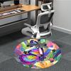 1PC Butterfly Garden Pattern Office Round Area Rug, Mat Suitable For Office, Under Office Chairs Bedroom Living Room Home Decor, Room Deco