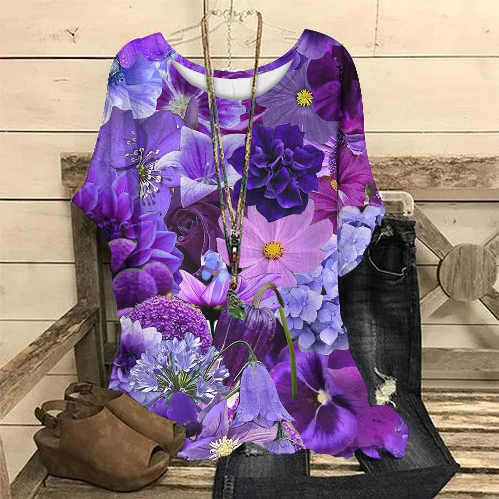 

Женские футболки оверсайз, круглые футболки с короткими рукавами, повседневные топы, одежда с 3d принтом цветов, повседневная одежда, уличная одежда 2XL