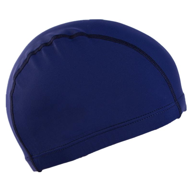 1Pc Swimming Cap Ear Guards Elastic Fabric Solid Color Swim Hat Short/Long Hair Big Kids Polyester Womens/Mens