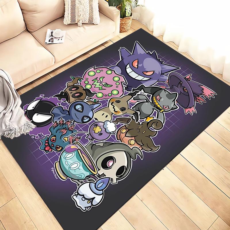 Pokemon Full Character horror gengar Pattern Carpets Bedroom Play Mat Rug Bedroom Carpet Livingroom Crawl Mat Christmas Gift Rug
