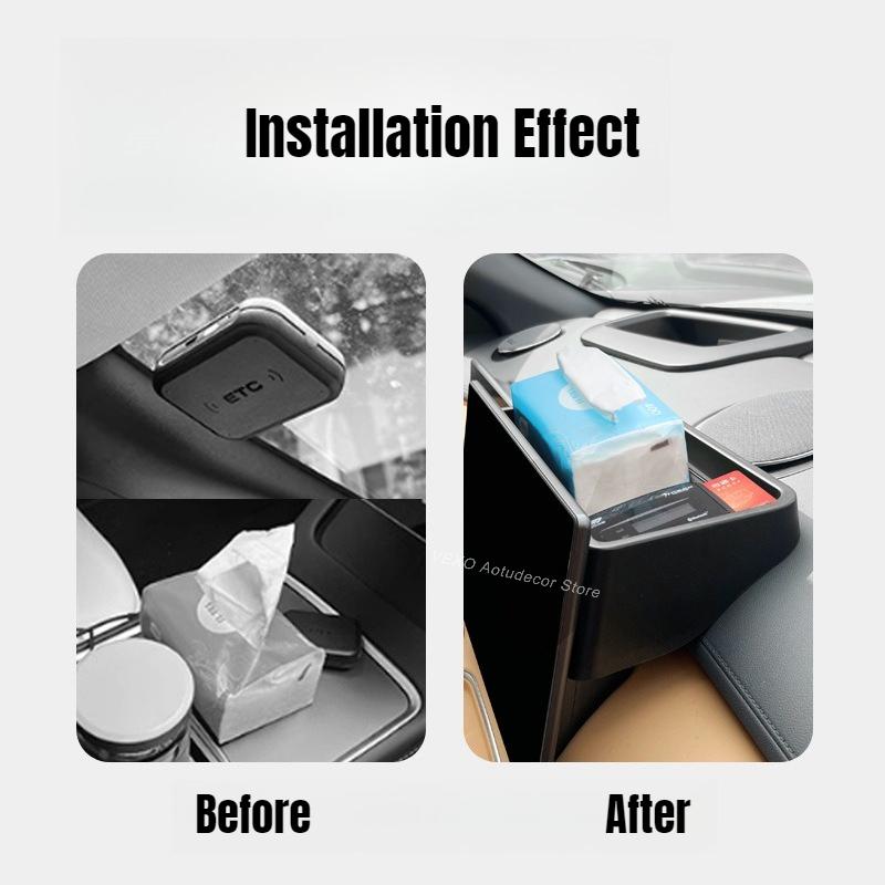 For Geely Galaxy Starship 7 EM-i Storage Box Behind Screen Organizer Rear Hidden Case Car Dashboard Storage Tray Interior Parts