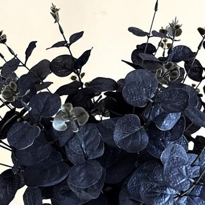 34 cm Schwarze Eukalyptus Künstliche Blumen für Raumdekoration Desktop Künstliche Blumen Weihnachten Jahresdekoration