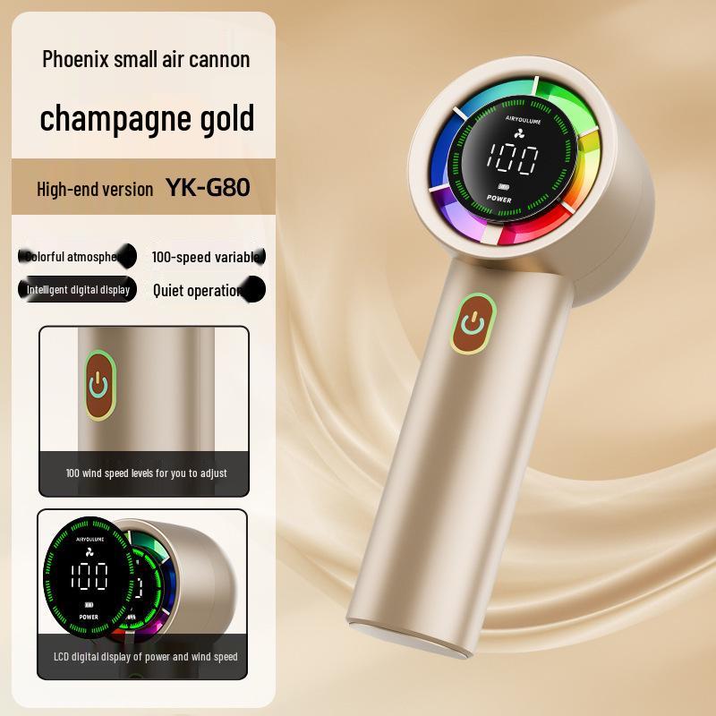 High-Speed Handheld Silent Fan with Digital Display & USB Charging 553*375*295mm