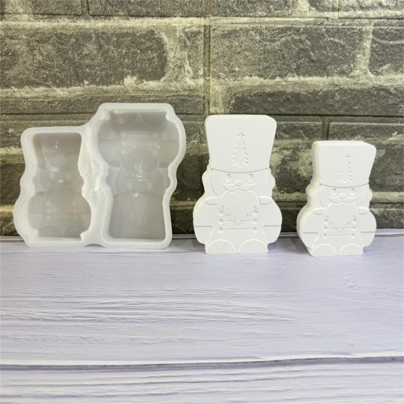 Sturdy Reusable Silicone Craft Mould Christmas Nutcrackers Shape for Candle Making and Art Projects
