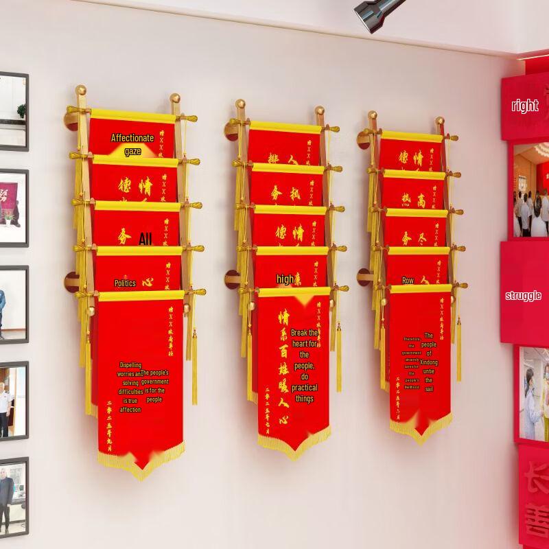 Wall Mounted Multi-Layer Banner Display Rack