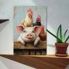 Metal Wall Art Vintage Farm Animals Poster for Living Room Decor