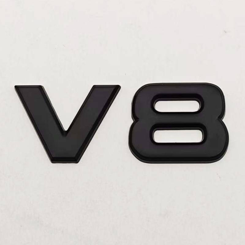 V6 V8 Emblem Metal Sticker Badge Fender For V6 V8 Racing Emblem Auto For Car Motorcycle Truck SUV Accessories