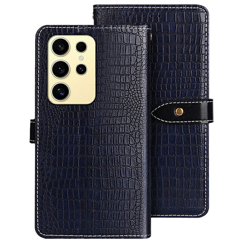 

IDEWEI For Samsung Galaxy S26 Ultra Case Crocodile Texture PU Leather Flip Phone Cover