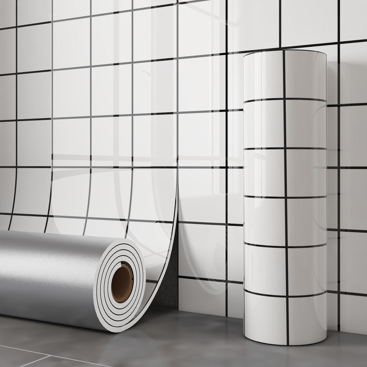 

Водонепроницаемые стеновые панели для ванной комнаты, самоклеящаяся наклейка под мраморную плитку, влагостойкая, простая установка 40CM X 300CM